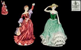 Royal Doulton Hand Painted Pair of Porcelain Figures. 1/ ' Fond Farewell ' HN3815. Designed A.