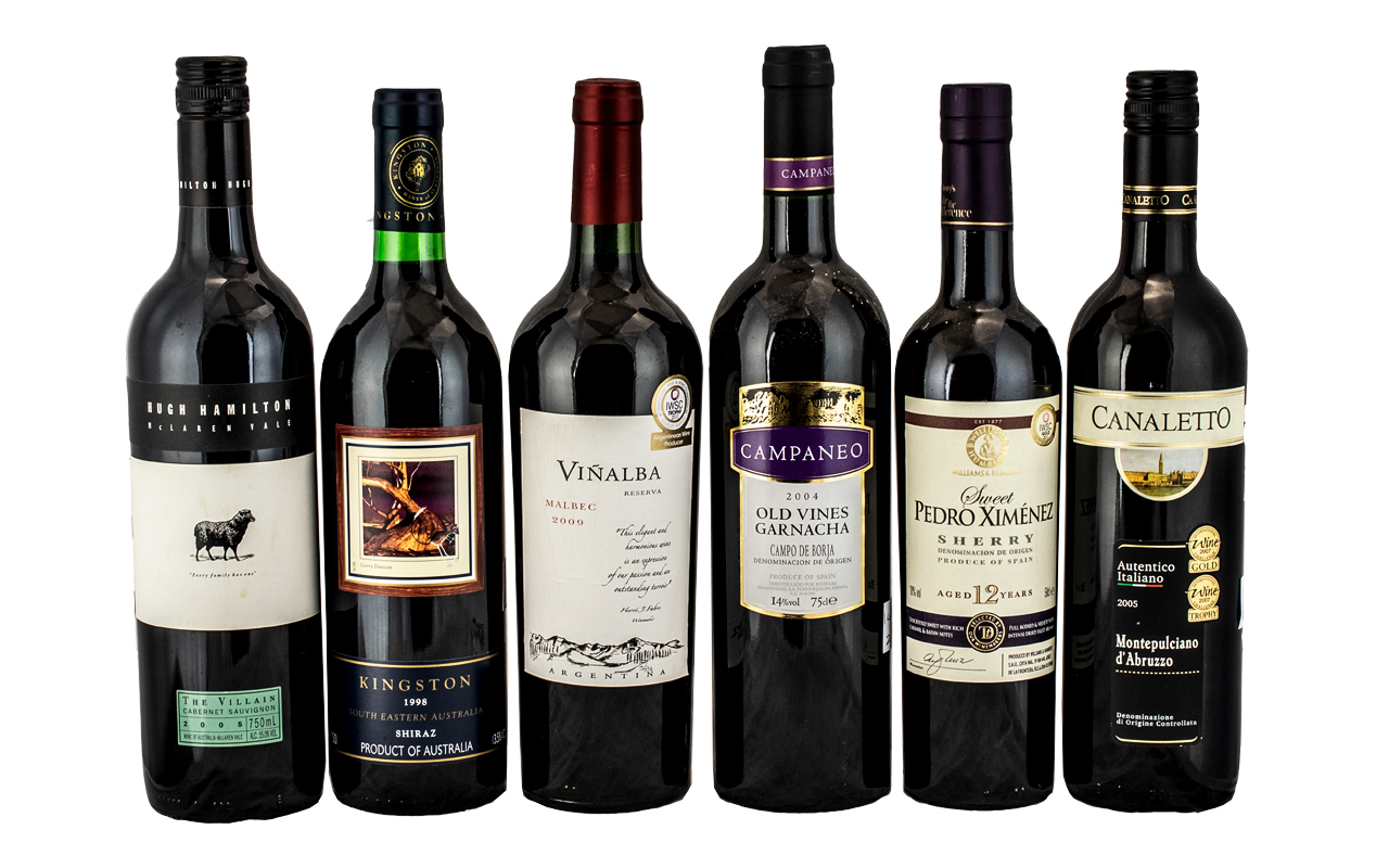 Excellent Collection of Vintage Premium Wines ( 6 ) Bottles In Total.