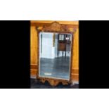 Fine Quality Reproduction Chippendale Style Mahogany and Gilt Wood Mirror, 23 inches (app.57.