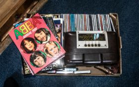 Vintage Bush Radio in brown Bakelite, No. DAC.