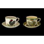 Pair of Adams Breakfast Cups and Saucers, one 'Cries of London' pattern,