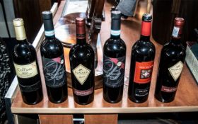 Excellent Selection of Vintage Red Wines ( 6 ) Bottles In Total.