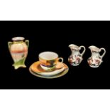 Collection of Noritake Porcelain, comprising Noritake Lake & Swans trio of cup, saucer and side