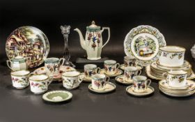 Collection of Pottery & Porcelain including Japanese 'Klimax' hand painted coffee can, sugar bowl,