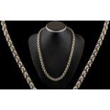 A Superior Quality Well Made and Impressive Sterling Silver Heavy Belcher Design Chain / Necklace.