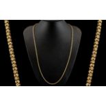Ladies or Gents - 9ct Gold Superior Quality Designed Long Chain with Complex Design. Marked 9ct.