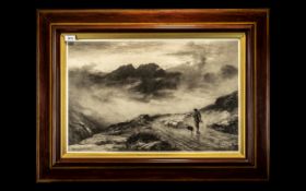 Fine Quality Scottish Sepia Print titled 'Evening Mists, Isle of Skye', by Mac W,