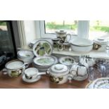 Denby Troubadour Dinner/Tea Service, large collection comprising: Tea Pot, Milk Jug, Sugar Bowl,