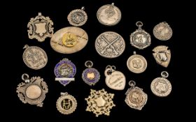 Excellent Collection of Assorted Sterling Silver Medals - Various Subjects ( 8 ) Medals In Total.