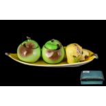 Carltonware - Eight assorted small pieces including a covered oblong box, a banana dish, salt pot,