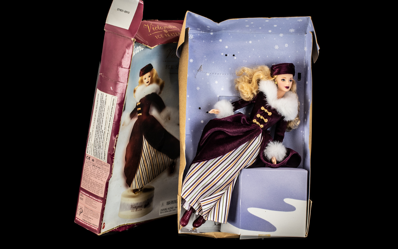 Vintage Avon Barbie Doll 'Victorian Ice Skater', in original box, unused condition,