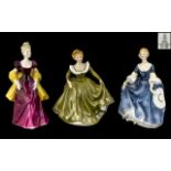 Three Royal Doulton Figures, Hilary, HN2335, 8 inches high, Lorette, HN2337,