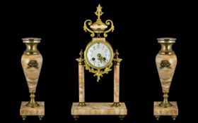 French Three-Piece Garniture Clock Set,