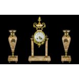 French Three-Piece Garniture Clock Set,