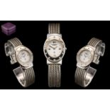 Charriol - Geneve Diamond Set Stainless Steel Ladies Fashion Wrist Watch.