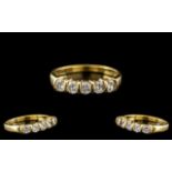 18ct Yellow Gold - Attractive 5 Stone Diamond Ring. Marked 750 - 18ct to Shank.