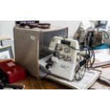 Sewing Machine Bernette 334DS, with overlocker, in carry case, with box of accessories.