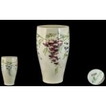 William Moorcroft Signed Vase Made For Liberty & Co, Decorated with the Wisteria Design on a White