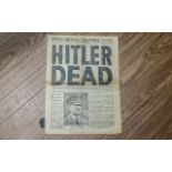 The Stars and Stripes Original Newspaper ' Hitler Is Dead ',