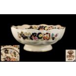 Large Masons Ironstone Pottery Footed Punch Bowl, 'The Mandarin Pattern',