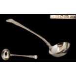 George VI Superb Quality Silver Ladle of Large Proprtions with Excellent Decoration. Makers Mark for