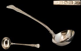 George VI Superb Quality Silver Ladle of Large Proprtions with Excellent Decoration. Makers Mark for