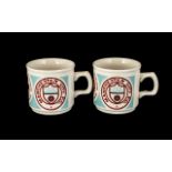 Pair of Manchester City Mugs, Bygone Days League Cup Winners 1975/1976.
