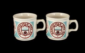 Pair of Manchester City Mugs, Bygone Days League Cup Winners 1975/1976.