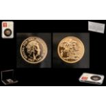 Royal Mint - United Kingdom 2017 22ct Gold Bicentenary Date Stamp Sovereign. Weight 7.