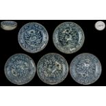 Chinese Export Wares: Five Late Ming Period Shallow Blue and White Bowls from the Binh Thuan