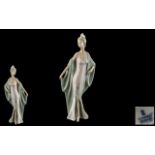 Lladro Hand Painted Porcelain Figurine ' Ladies of Fashion ' Roaring Twenties ' Sophisticate '
