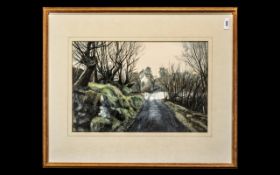 Watercolour & Pencil by Jane Carpanini Ty-du Road, Llanberis, Wales.