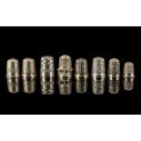 Excellent Collection of Antique Period Hallmarked Sterling Silver Thimbles - Various Sizes and