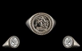 Gents Silver Signet Ring of pleasing design and quality;