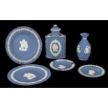 Collection of Wedgwood Blue Jasper, six assorted pieces, see images.