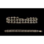 An Excellent Vintage - Unusual and Well Made Bicycle Chain Bracelet with Strong Clasp.