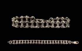 An Excellent Vintage - Unusual and Well Made Bicycle Chain Bracelet with Strong Clasp.