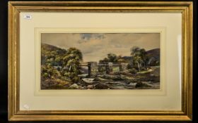 Charles Rowbotham Signed Watercolour Drawing, titled 'Pont-y-Pant, North Wales',