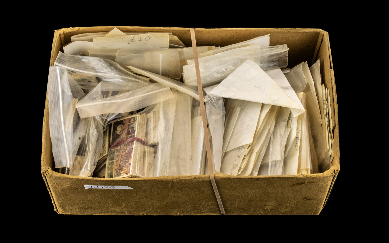 Cigarette Cards Extensive mostly old time hoard in large shoe box full to the brim all in plastic - Image 2 of 2