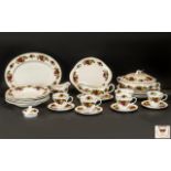 'Debonair' Staffordshire Bone China Set comprising four cups and saucers, five dinner plates,