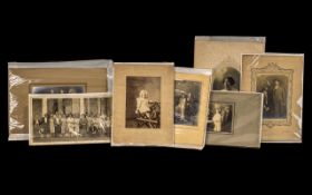 A Set of Six Mounted Plus one unmounted black and white photographs.