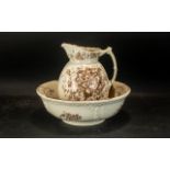 Large Jug & Bowl Wash Set ' Excelsior' Reg. No. 235294.