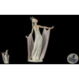 Lladro Superb and Tall Hand Painted Figurine ' Grand Dame ' Model No 1568. Issued 1987 - 1992.