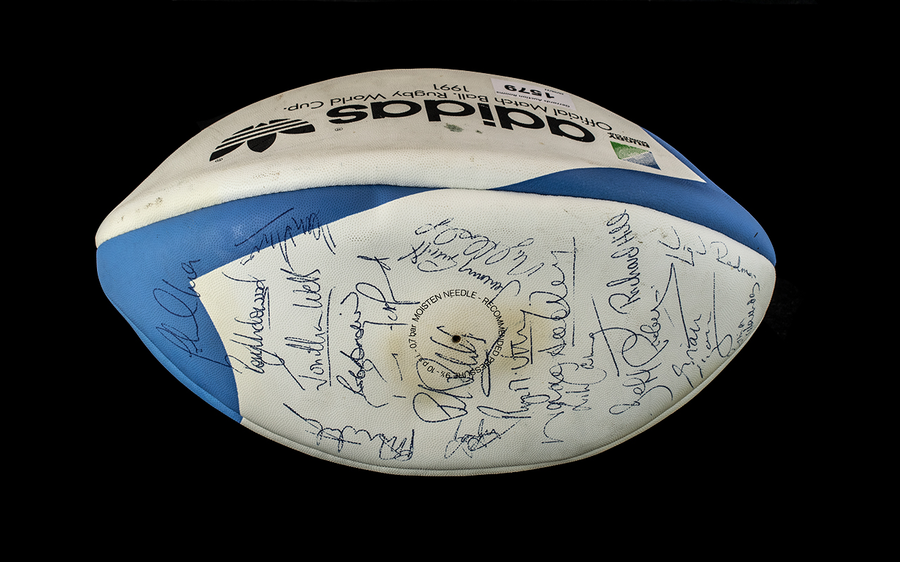 Rugby Interest - Signed Official Match Ball, Rugby World Cup 1991.