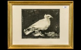 Picasso Print Titled 'The Dove', copy of the original Artist's Proof from 1949, produced in Paris,