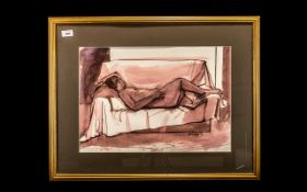 Framed Nude Sketch by David Codling.