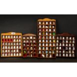 Collection of Thimbles displayed in four wooden cases, approx. 150 in total.