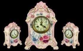 Porcelain Mantle Clock, made in Germany by Bonn,