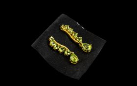 Pair of Peridot Drop Earrings,