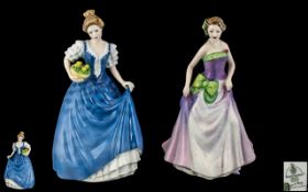 Royal Doulton Hand Painted Pair of Porcelain Figures. Comprises 1/ ' Helen ' HN3601. Modelled by N.